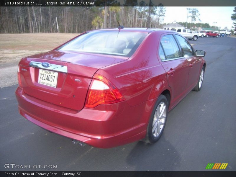 Sangria Red Metallic / Camel 2010 Ford Fusion SEL