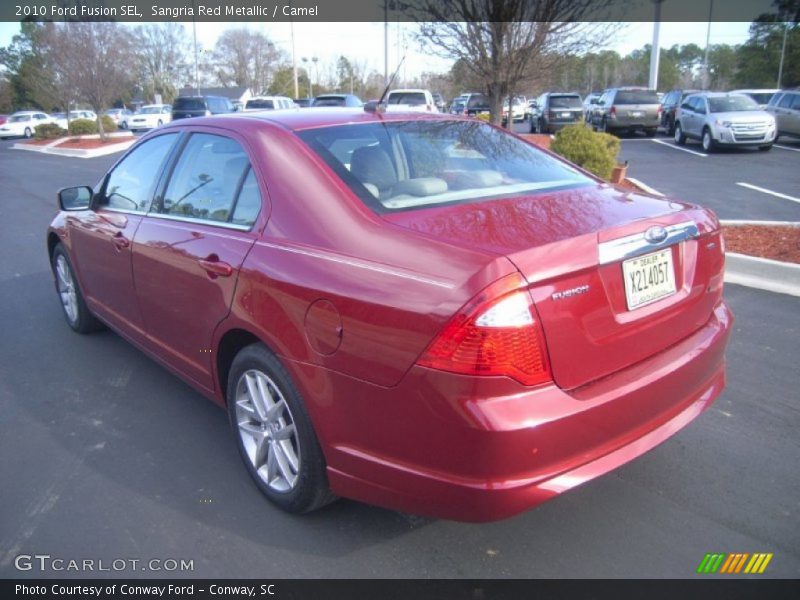 Sangria Red Metallic / Camel 2010 Ford Fusion SEL