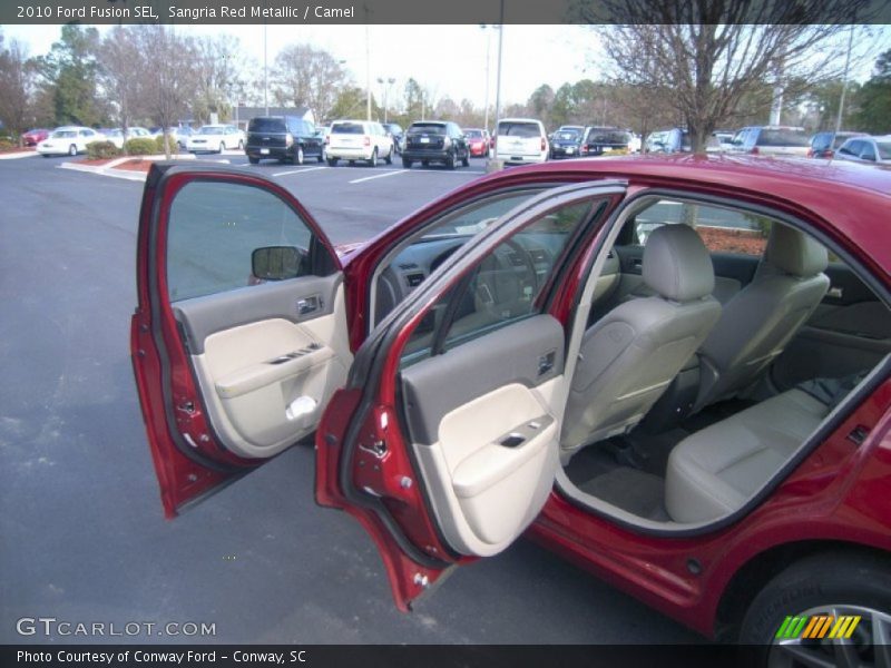 Sangria Red Metallic / Camel 2010 Ford Fusion SEL
