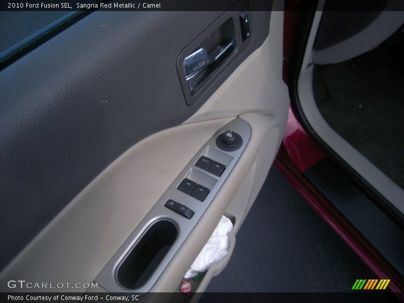 Sangria Red Metallic / Camel 2010 Ford Fusion SEL