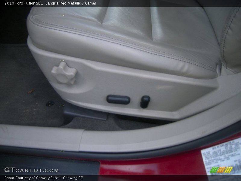 Sangria Red Metallic / Camel 2010 Ford Fusion SEL