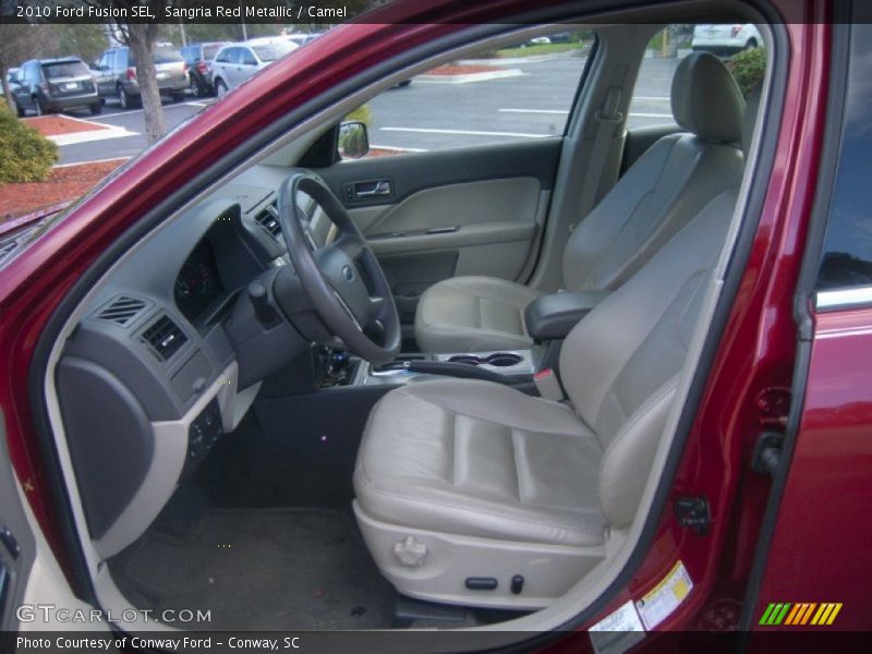 Sangria Red Metallic / Camel 2010 Ford Fusion SEL