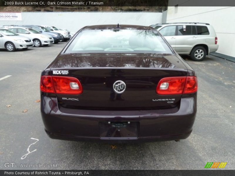 Dark Crimson Metallic / Titanium 2009 Buick Lucerne CX