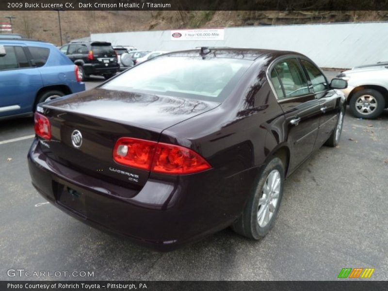 Dark Crimson Metallic / Titanium 2009 Buick Lucerne CX