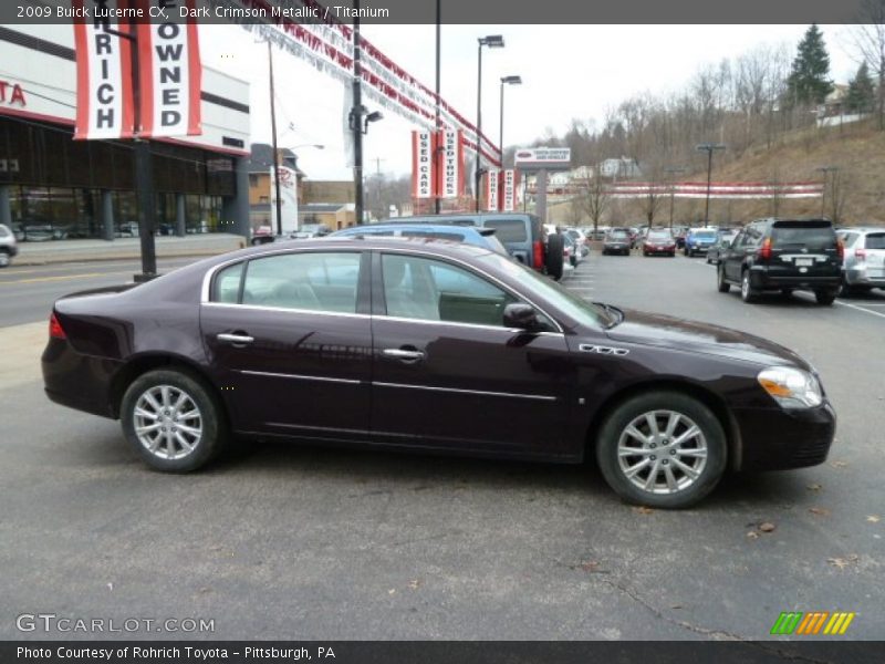 Dark Crimson Metallic / Titanium 2009 Buick Lucerne CX