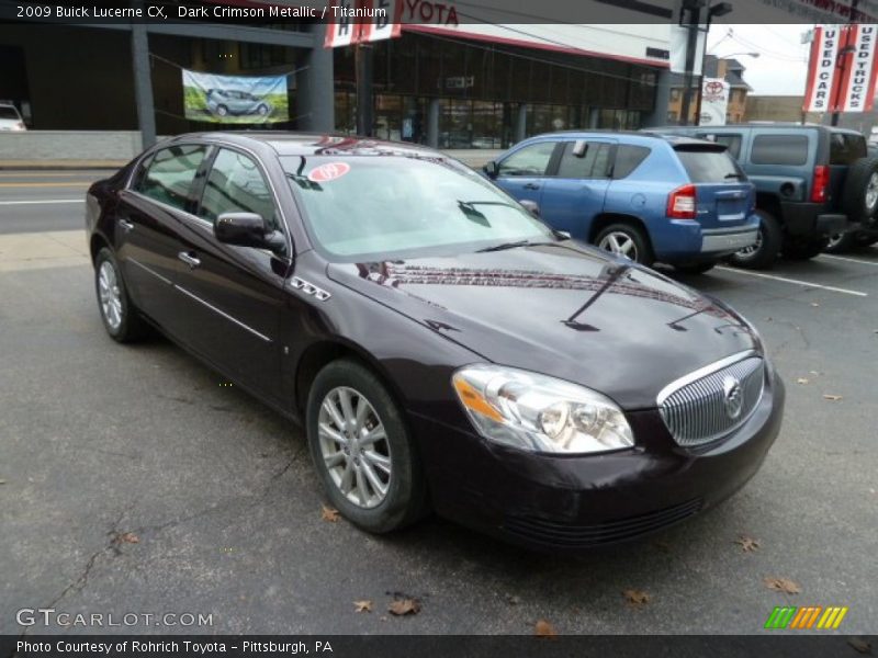 Dark Crimson Metallic / Titanium 2009 Buick Lucerne CX