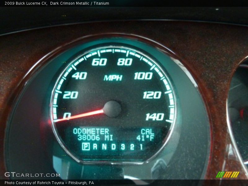Dark Crimson Metallic / Titanium 2009 Buick Lucerne CX