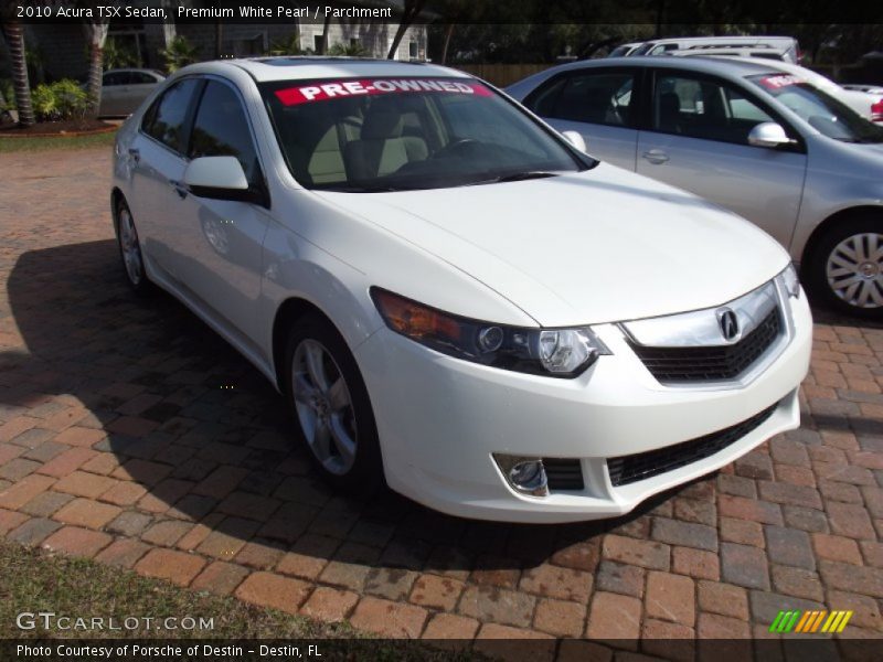 Premium White Pearl / Parchment 2010 Acura TSX Sedan