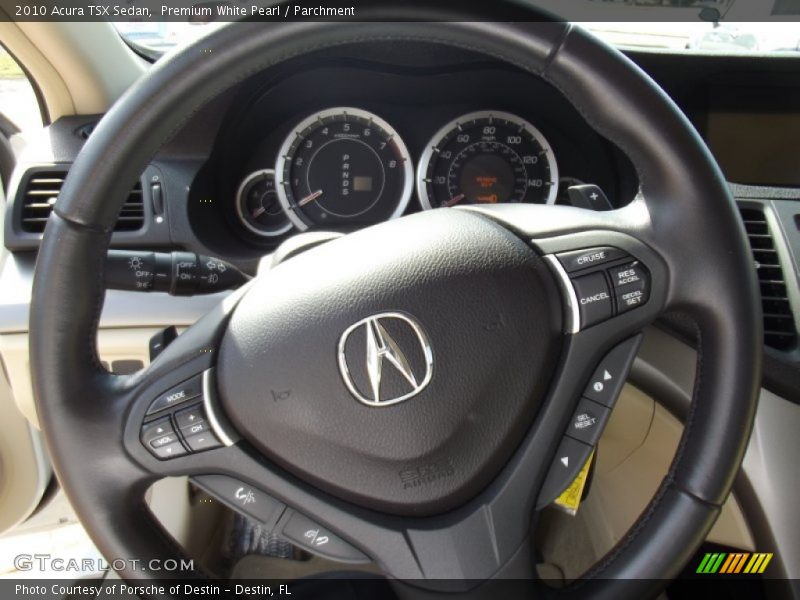 Premium White Pearl / Parchment 2010 Acura TSX Sedan