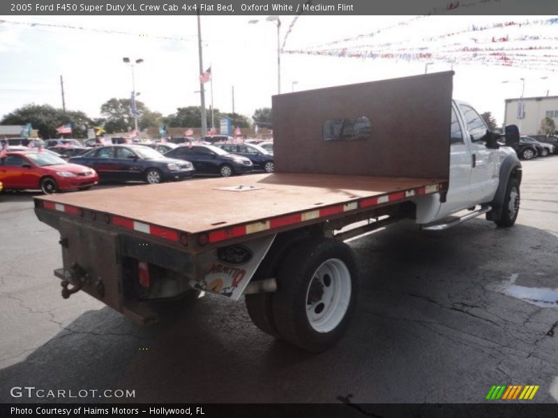 Oxford White / Medium Flint 2005 Ford F450 Super Duty XL Crew Cab 4x4 Flat Bed