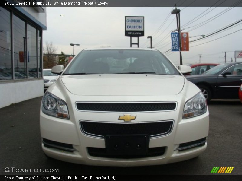 White Diamond Tricoat / Ebony 2011 Chevrolet Malibu LT