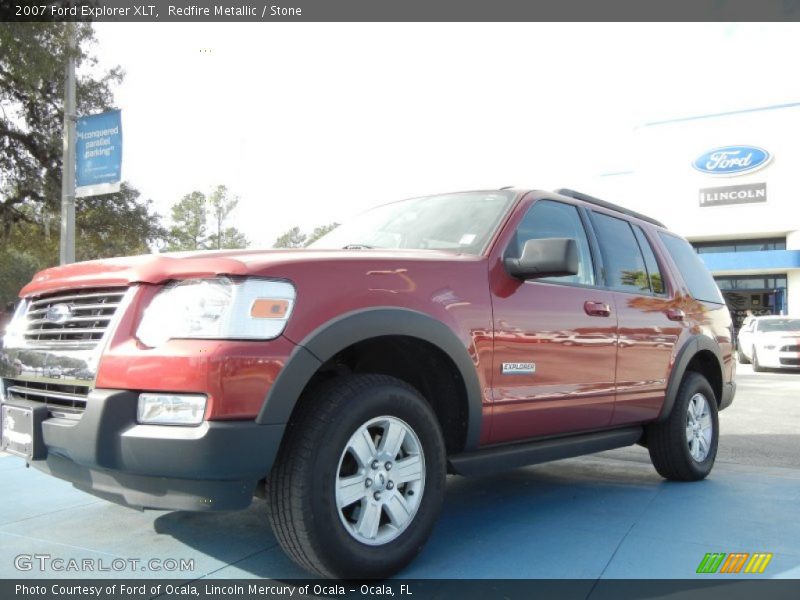 Redfire Metallic / Stone 2007 Ford Explorer XLT