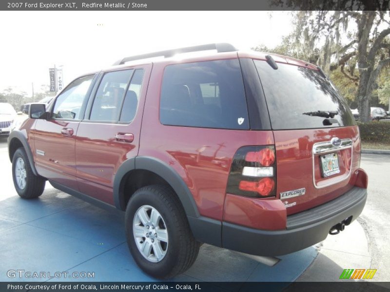 Redfire Metallic / Stone 2007 Ford Explorer XLT