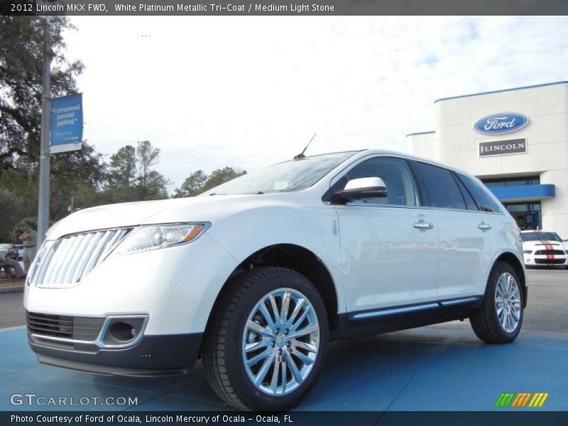 White Platinum Metallic Tri-Coat / Medium Light Stone 2012 Lincoln MKX FWD