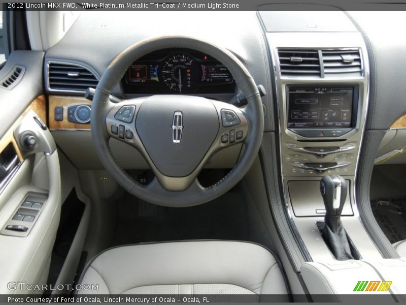 White Platinum Metallic Tri-Coat / Medium Light Stone 2012 Lincoln MKX FWD