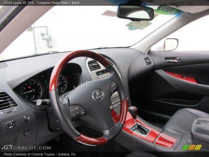 Tungsten Silver Pearl / Black 2009 Lexus ES 350