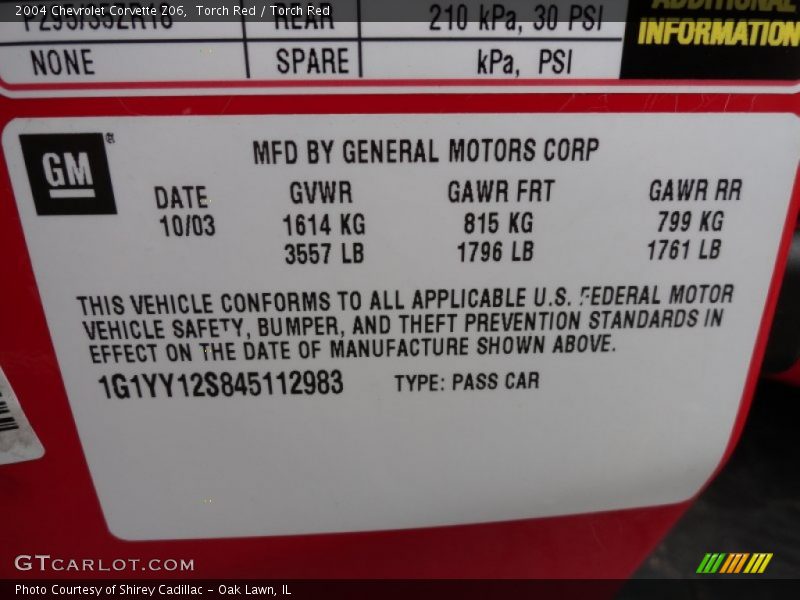 Torch Red / Torch Red 2004 Chevrolet Corvette Z06