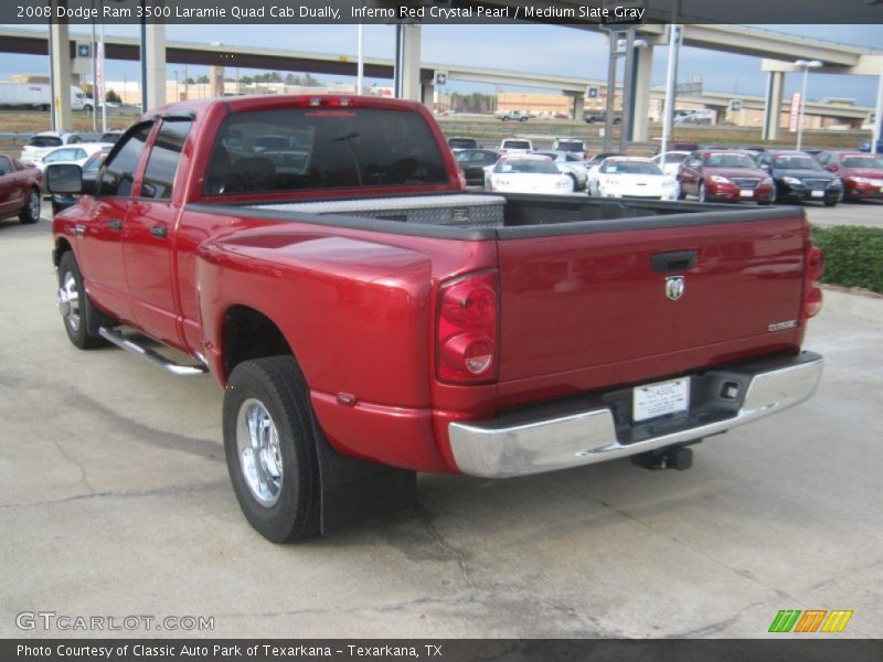 Inferno Red Crystal Pearl / Medium Slate Gray 2008 Dodge Ram 3500 Laramie Quad Cab Dually