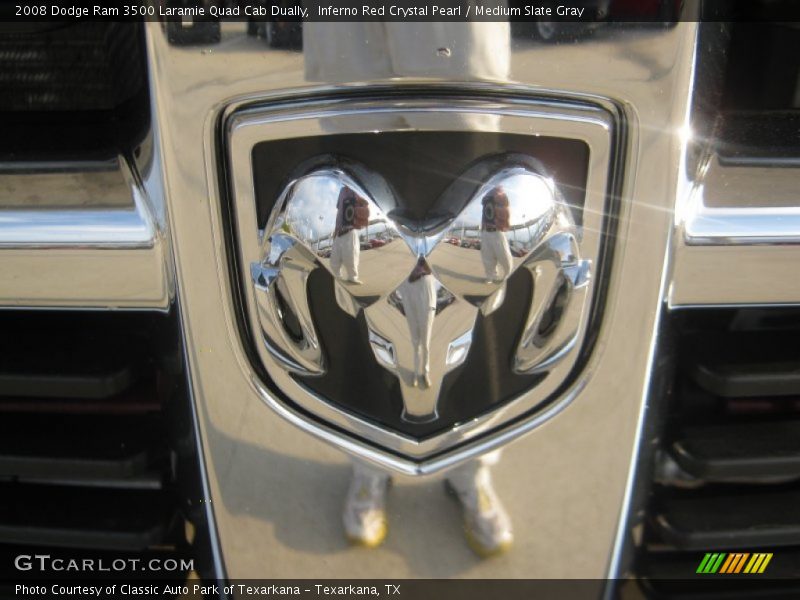 Inferno Red Crystal Pearl / Medium Slate Gray 2008 Dodge Ram 3500 Laramie Quad Cab Dually