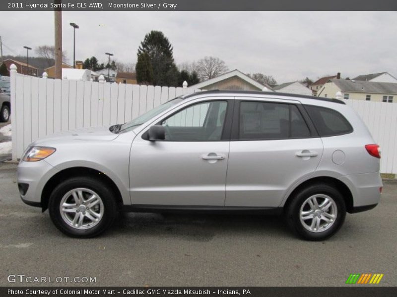 Moonstone Silver / Gray 2011 Hyundai Santa Fe GLS AWD