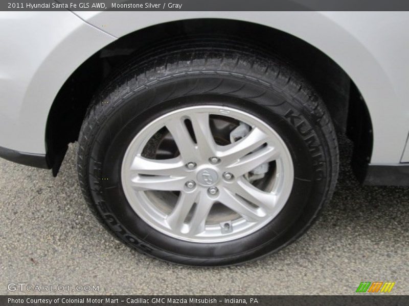 Moonstone Silver / Gray 2011 Hyundai Santa Fe GLS AWD