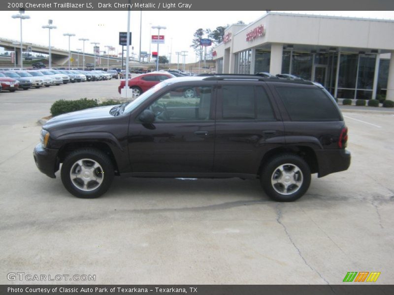 Dark Cherry Metallic / Light Gray 2008 Chevrolet TrailBlazer LS
