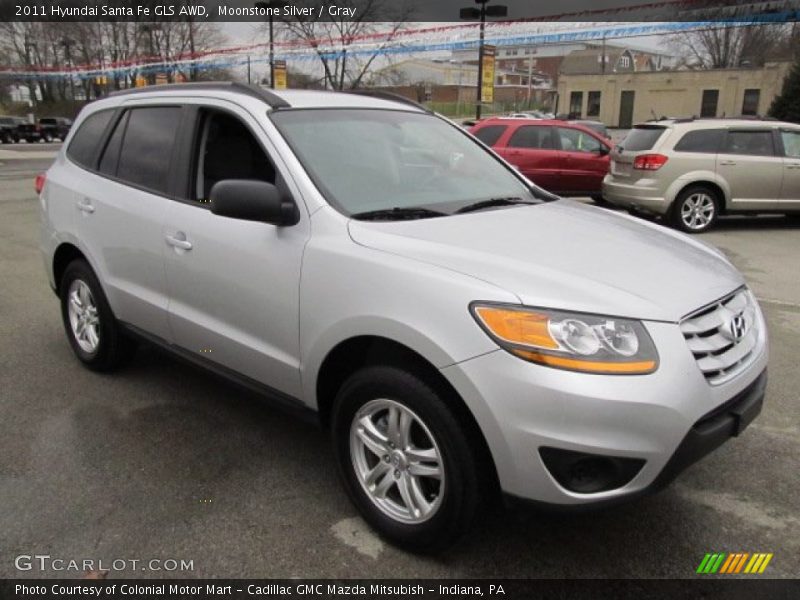 Moonstone Silver / Gray 2011 Hyundai Santa Fe GLS AWD