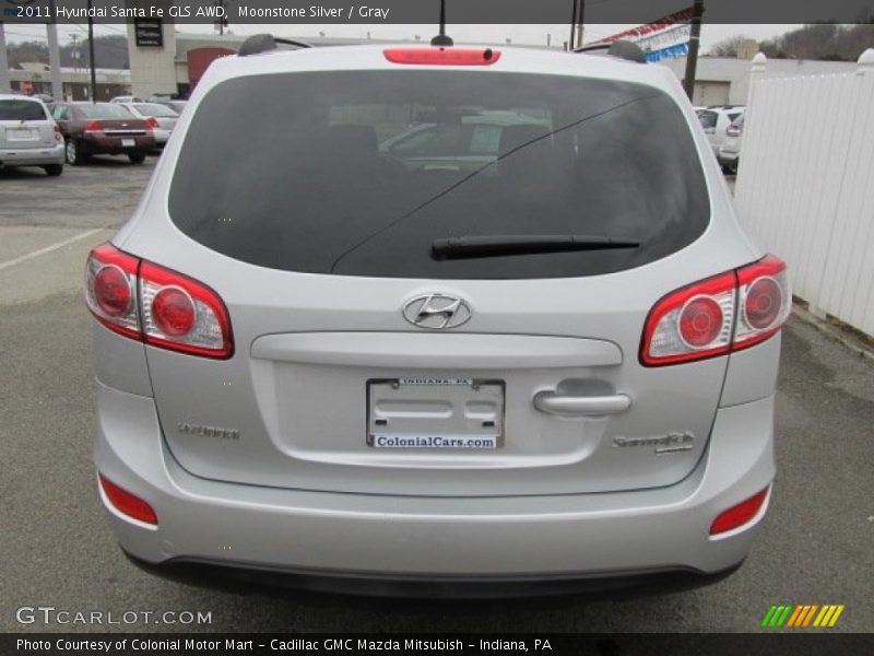 Moonstone Silver / Gray 2011 Hyundai Santa Fe GLS AWD
