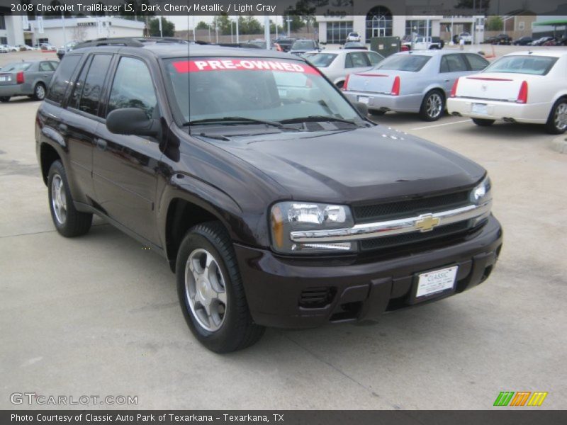 Dark Cherry Metallic / Light Gray 2008 Chevrolet TrailBlazer LS