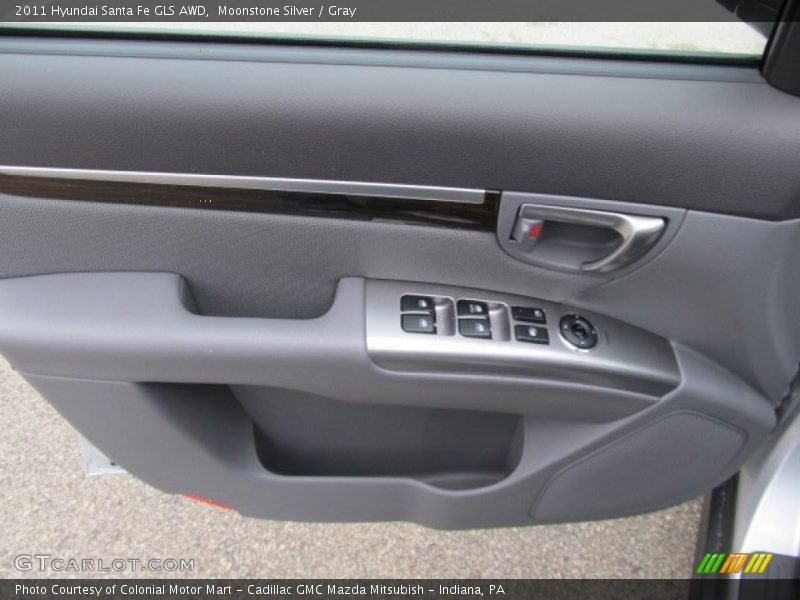 Moonstone Silver / Gray 2011 Hyundai Santa Fe GLS AWD