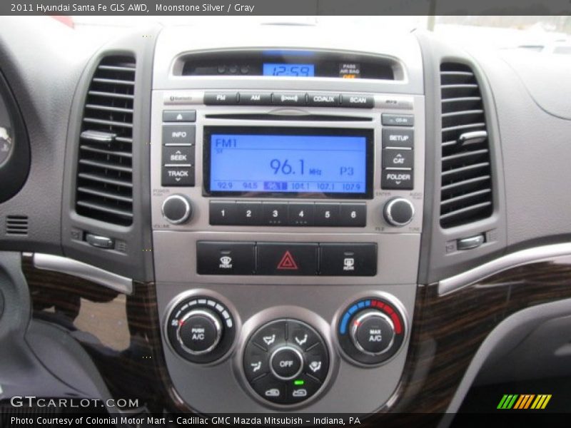 Moonstone Silver / Gray 2011 Hyundai Santa Fe GLS AWD