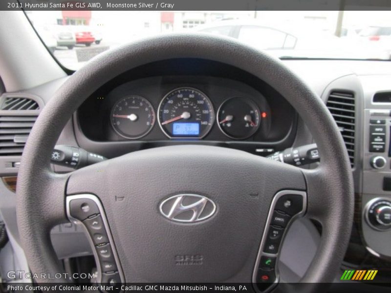 Moonstone Silver / Gray 2011 Hyundai Santa Fe GLS AWD