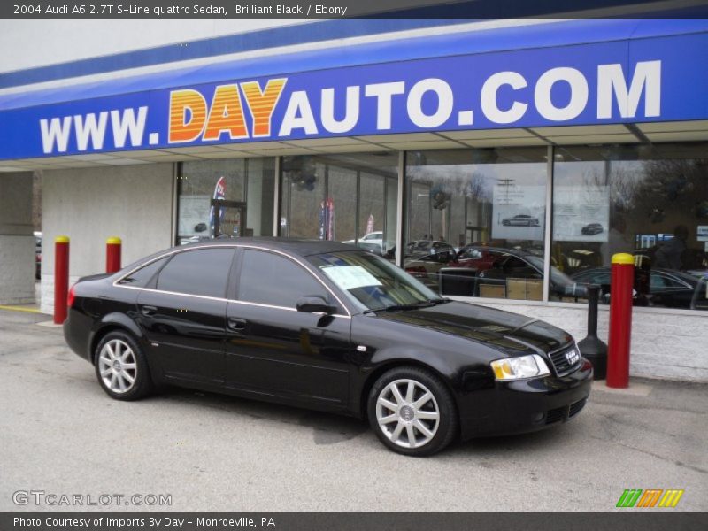 Brilliant Black / Ebony 2004 Audi A6 2.7T S-Line quattro Sedan