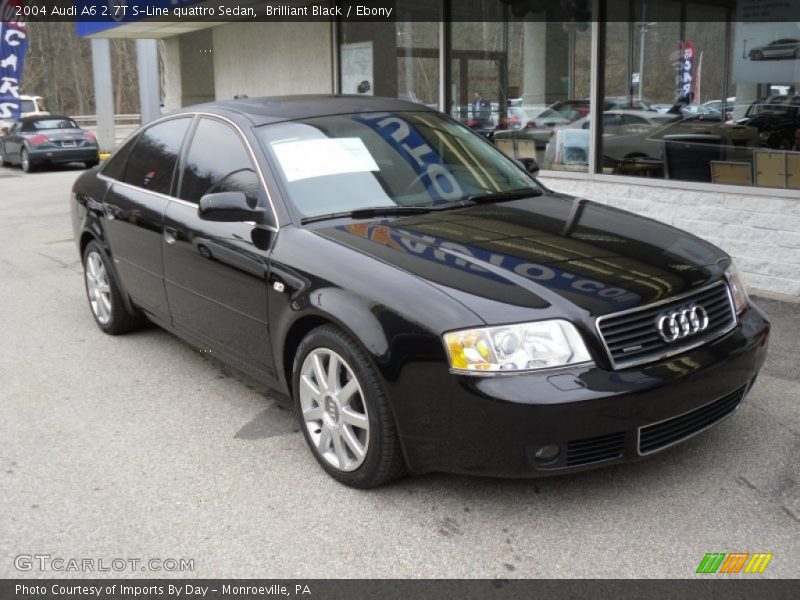 Brilliant Black / Ebony 2004 Audi A6 2.7T S-Line quattro Sedan