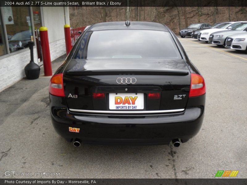 Brilliant Black / Ebony 2004 Audi A6 2.7T S-Line quattro Sedan