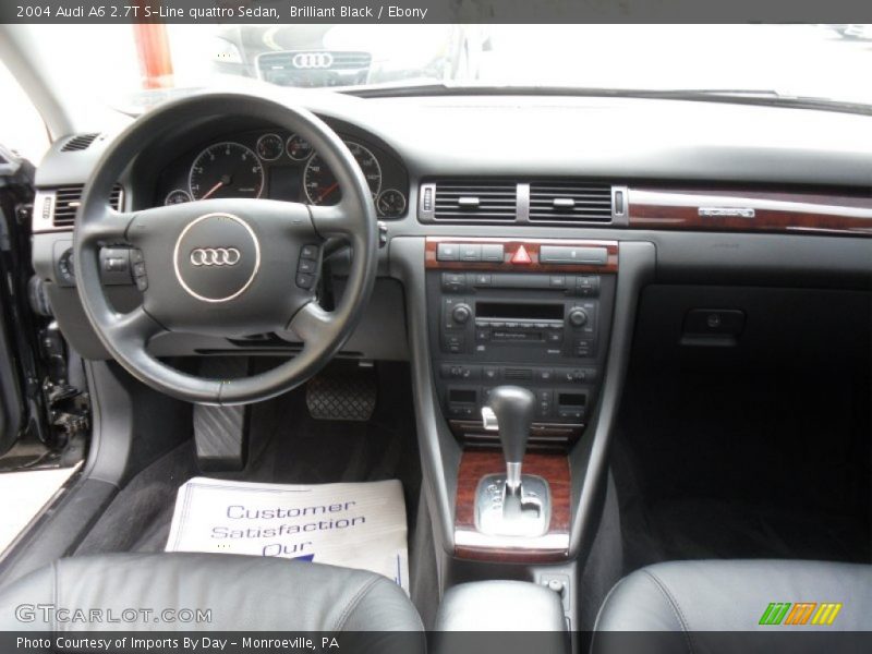 Brilliant Black / Ebony 2004 Audi A6 2.7T S-Line quattro Sedan