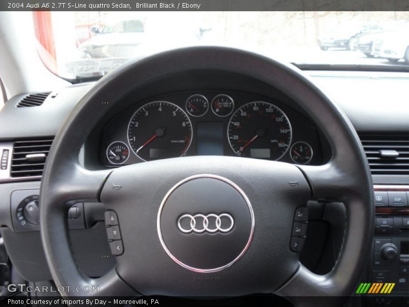 Brilliant Black / Ebony 2004 Audi A6 2.7T S-Line quattro Sedan