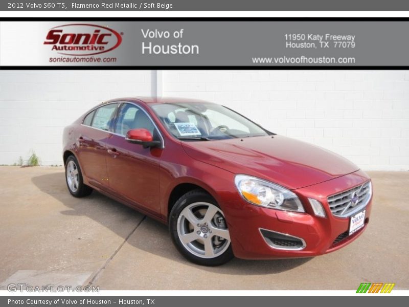 Flamenco Red Metallic / Soft Beige 2012 Volvo S60 T5