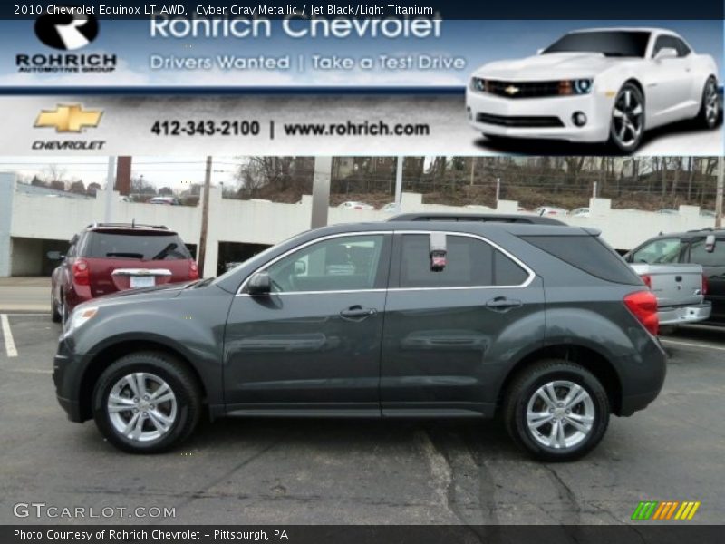 Cyber Gray Metallic / Jet Black/Light Titanium 2010 Chevrolet Equinox LT AWD