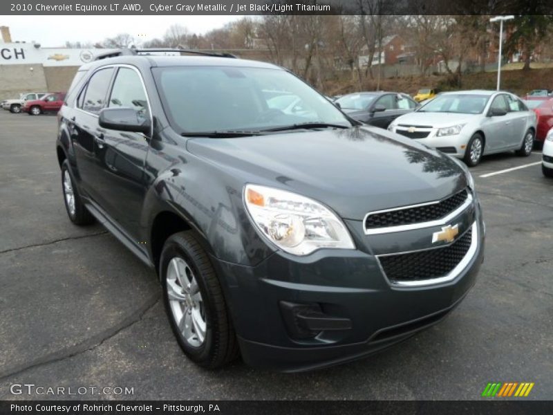 Cyber Gray Metallic / Jet Black/Light Titanium 2010 Chevrolet Equinox LT AWD