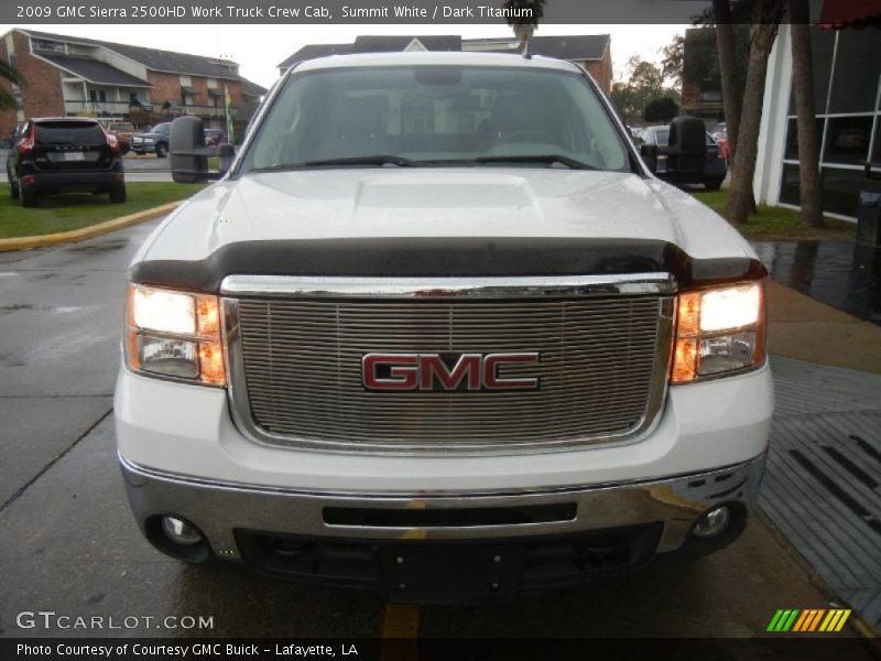 Summit White / Dark Titanium 2009 GMC Sierra 2500HD Work Truck Crew Cab