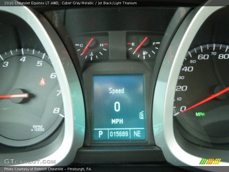 Cyber Gray Metallic / Jet Black/Light Titanium 2010 Chevrolet Equinox LT AWD