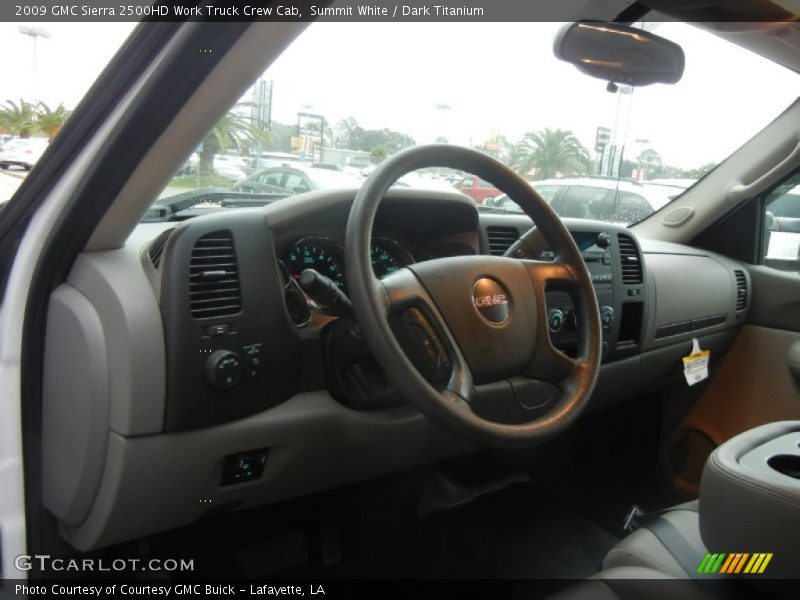 Summit White / Dark Titanium 2009 GMC Sierra 2500HD Work Truck Crew Cab