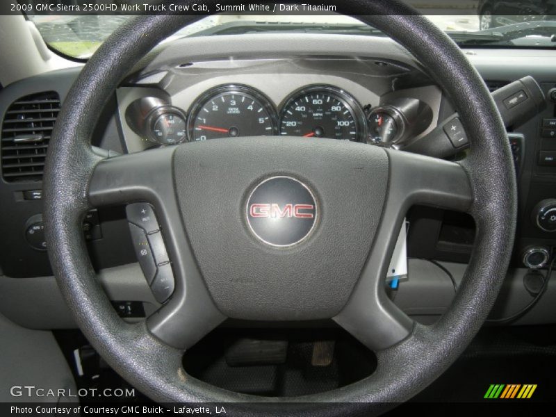 Summit White / Dark Titanium 2009 GMC Sierra 2500HD Work Truck Crew Cab
