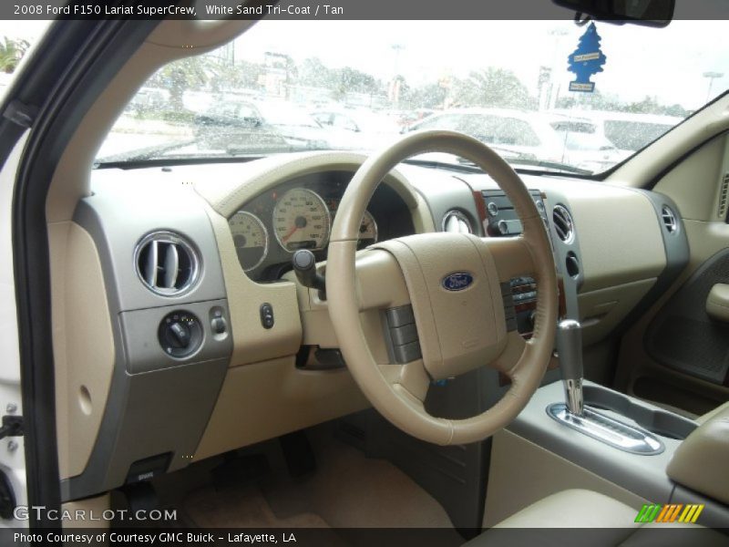 White Sand Tri-Coat / Tan 2008 Ford F150 Lariat SuperCrew