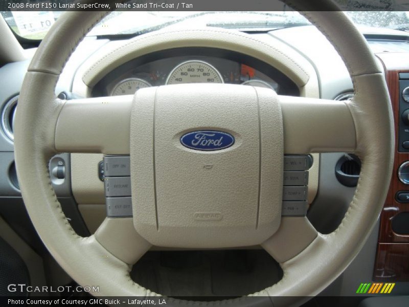 White Sand Tri-Coat / Tan 2008 Ford F150 Lariat SuperCrew