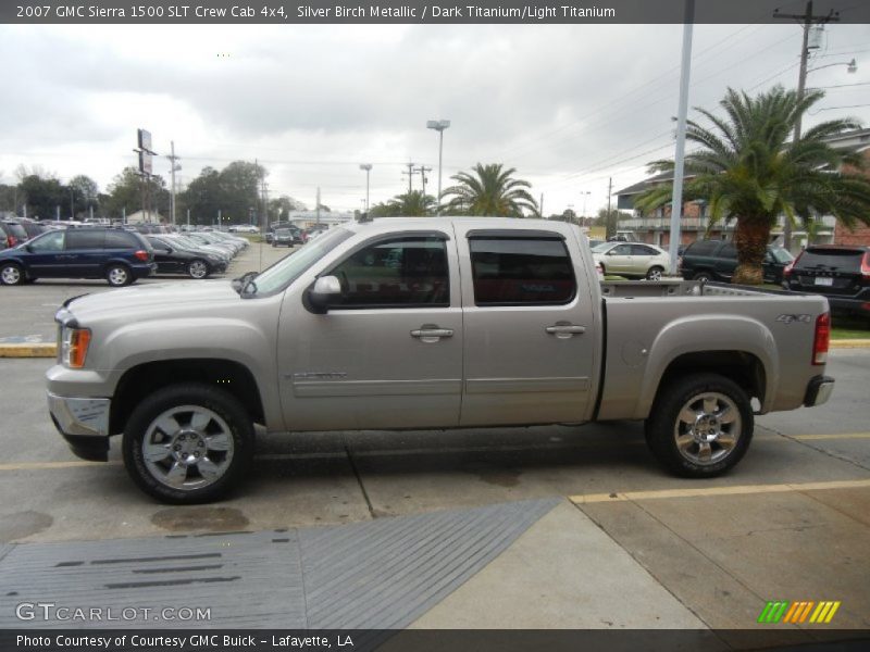 Silver Birch Metallic / Dark Titanium/Light Titanium 2007 GMC Sierra 1500 SLT Crew Cab 4x4