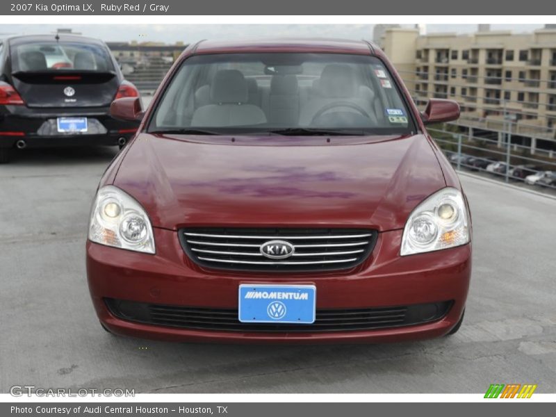 Ruby Red / Gray 2007 Kia Optima LX