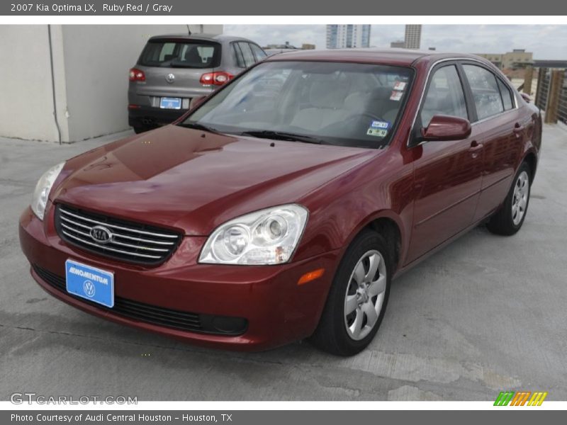 Ruby Red / Gray 2007 Kia Optima LX