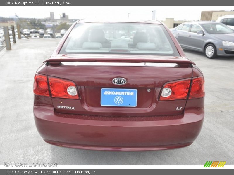 Ruby Red / Gray 2007 Kia Optima LX